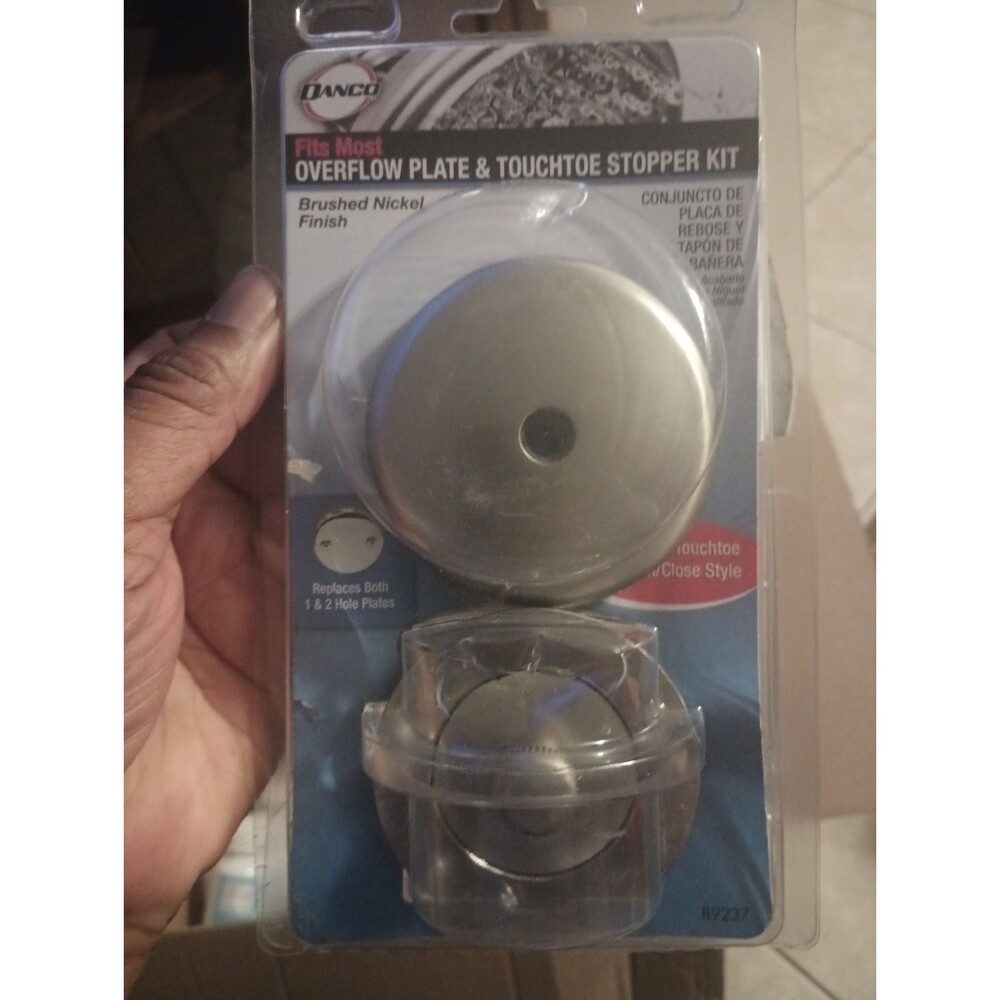 Danco Touch Toe Bath Tub Drain Trim Kit in Brushed Nickel 89237